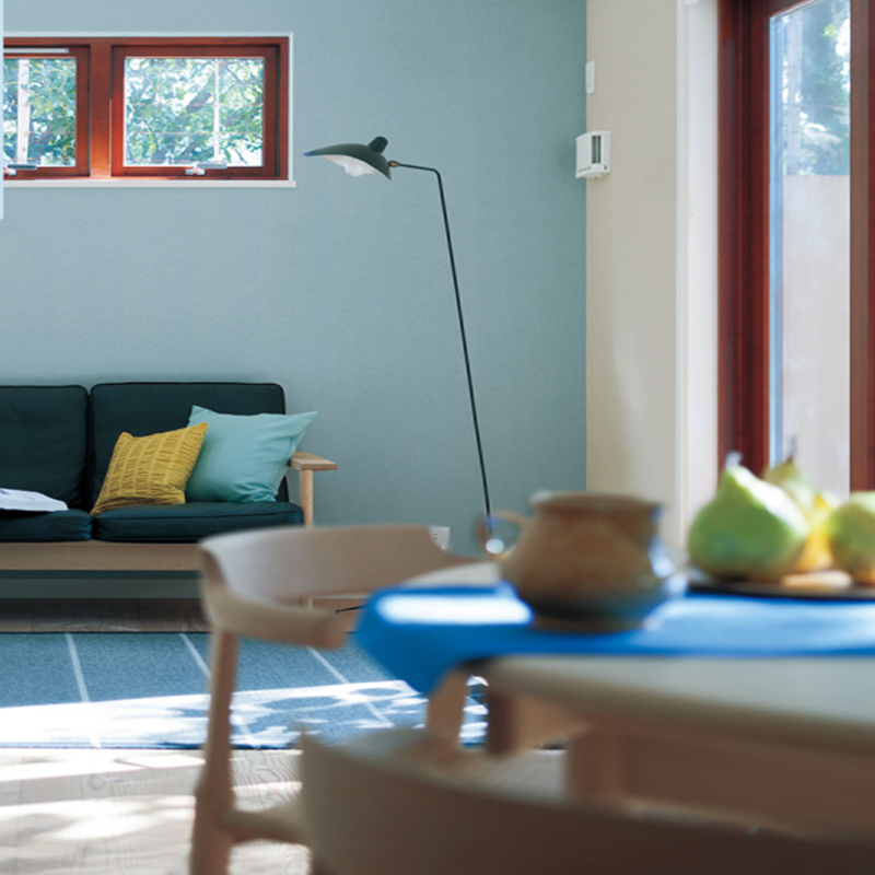 Japan imported wallpaper new light blue fabric wallpaper full floor bedroom wallpaper Nordic wallpaper LV1383