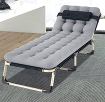 Stainless steel folding bed single Mini lunch break compact light portable office small size triple folding bed recliner