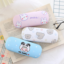 Childrens glasses case girl cute Japanese ins tide high-grade high-value leather cartoon myopia storage anti-drop pressure