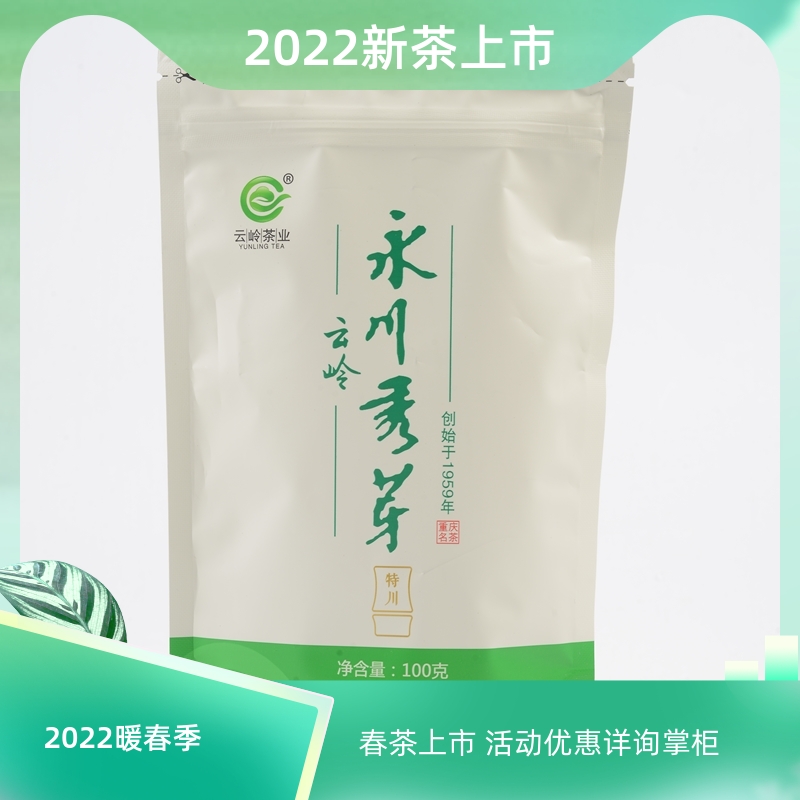Yunling Yongchuan Xiuya Special Chuan 100g bag green tea new 2022 fried youth season Mingqian special Grade Mao Fengjian Chongqing