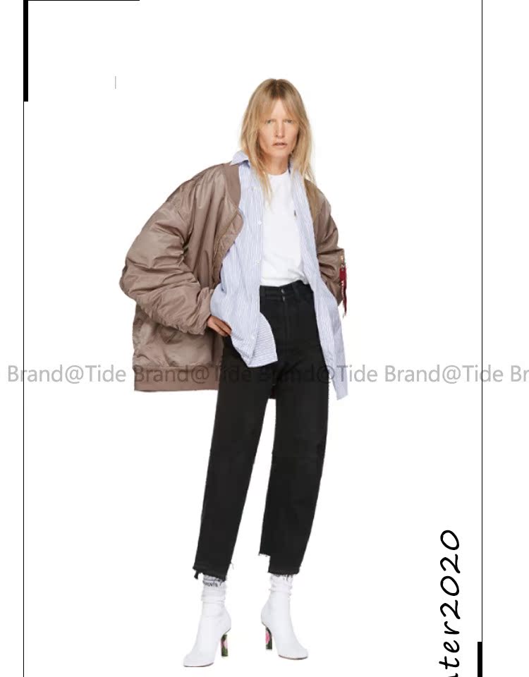 Ngôi sao Wang Jiaer với cùng một đoạn cotton oversize áo khoác ulzzang dịch vụ bánh mì xuống áo khoác nữ - Bông áo khoác đẹp