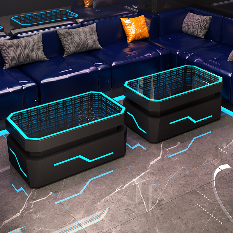 Специальное светящееся стекло для журнального столика bar KTV, элитного бокса, персонализированного креативного зала, сетчатого стола red abyss из нержавеющей стали