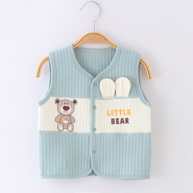 New baby warm vest children autumn and winter thickened vest newborn boys and girls baby quilted vest clothes