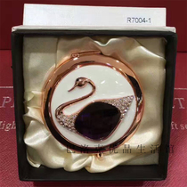 Russian crystal drilling cosmetic mirror European style folding portable double sided small mirror round cosmetic mirror zircon mini mirror