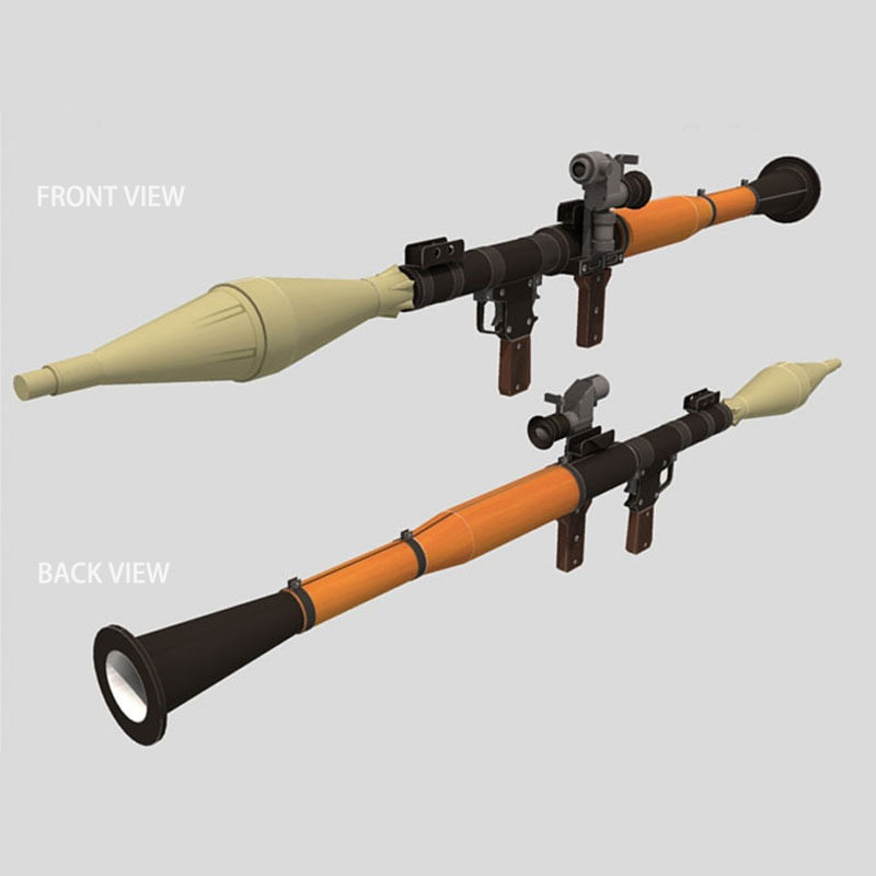 1:1 RPG-7 rocket launcher can not launch cs call of duty handmade DIY paper model 3D paper model