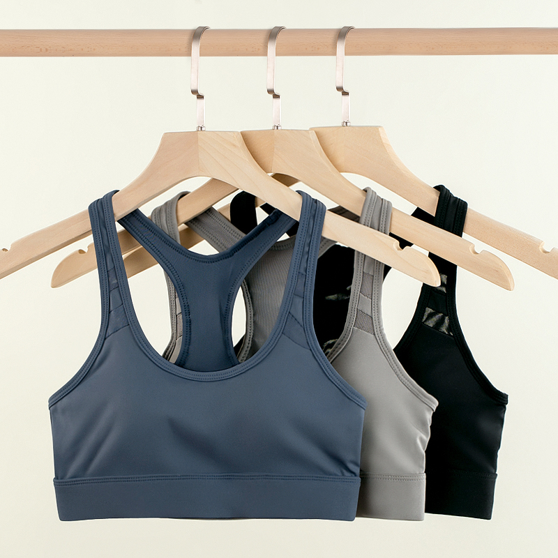 High-Intensity Shock-Proof Yoga Sports Bra for Women, I-Shaped Mesh All-In-One Bra, Running Push-Up Fitness Vest