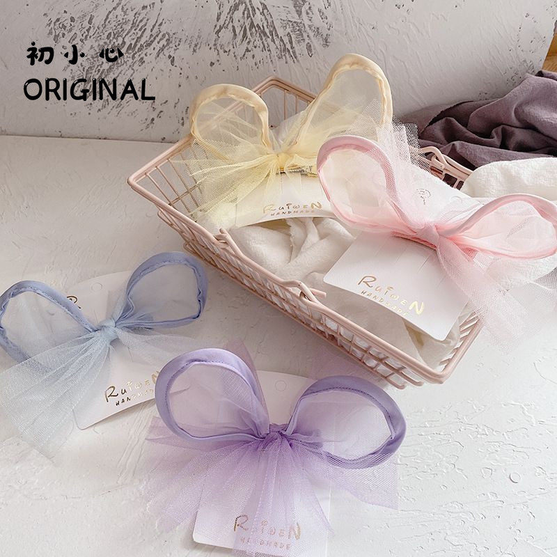 Female baby cute butterfly knot hair clip Korean girl rabbit ears hair clip little girl princess head decorated with children hair accessories
