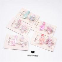 Childrens hair adorned South Korean girl stars Crown Card Hair Clip Little Girl Pentagram Full Bag Hairpin Clip Liu Hai Clip Side Clip