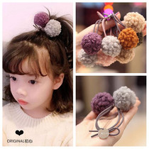 South Korean childrens hair accessories girls fashion hair polo ball hair ring foreign air 100 hitch rope little girl zakheaded rope rubber band
