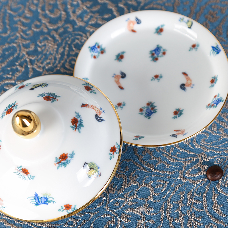 The View of song dynasty jingdezhen manual paint ceramic cup with Chinese style restoring ancient ways male office office and meeting with cover cups