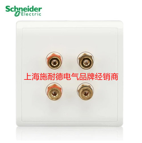 Schneider switch socket Fengshan white duplex sound box connecting seat sound socket E8232SC
