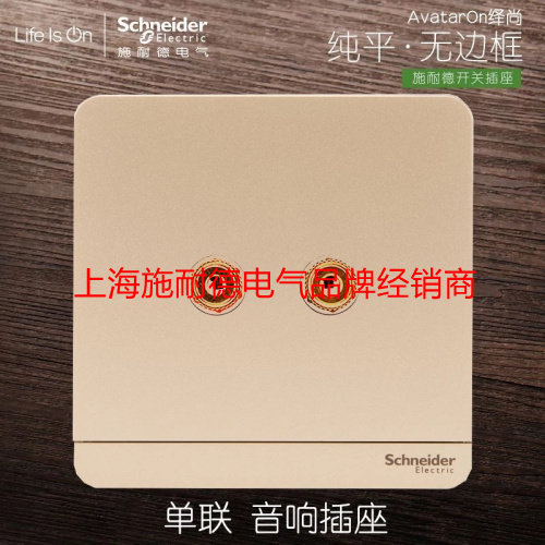 Schneider switch socket single-link two-hole two-hole sound socket panel sound box weak electric panel