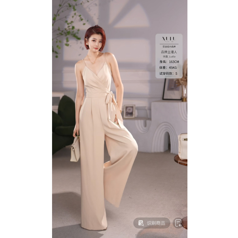 Xulu Original Imported Matte Woven Lightweight Comfortable Strapless Fashion Jumpsuit with Tie Waist Xulu Original Imported Matte Woven Lightweight Comfortable Strapless Fashion Jumpsuit with Tie Waist