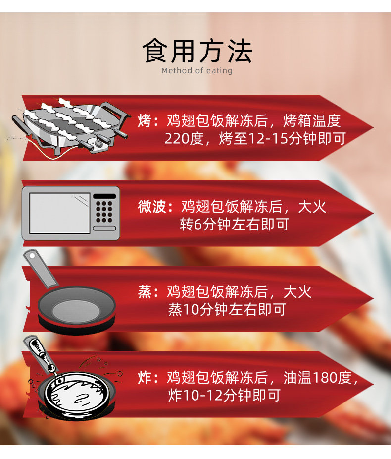 肯德基供应商 大江 奥尔良味翅包饭 1700g/10只 图6