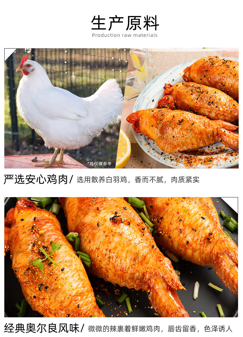 肯德基供应商 大江 奥尔良味翅包饭 1700g/10只 图5