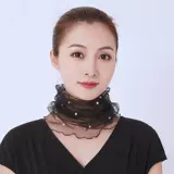 Кружевной шарф-платок, тонкий шарф, летняя вуаль, с защитой шеи, защита от солнца