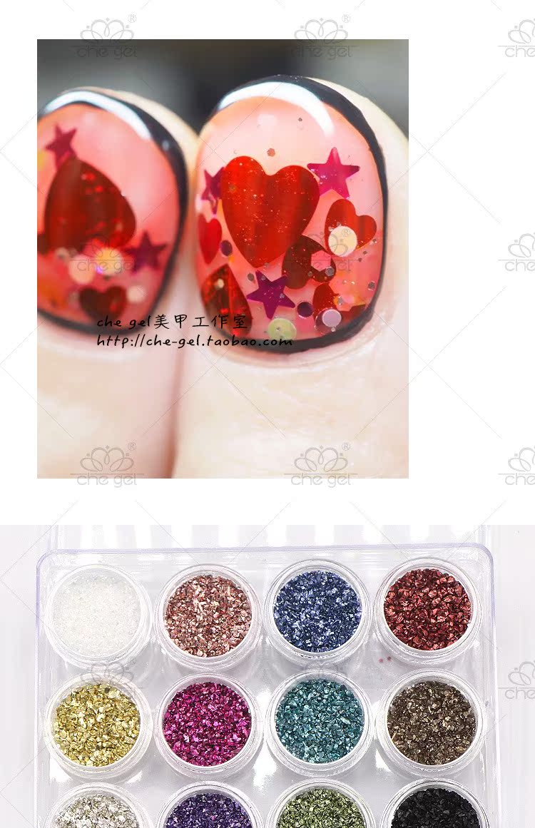 Dụng cụ làm móng Bộ trang sức năm mới Màu đỏ đính đá lấp lánh Thạch dán móng tay thưa thớt Mắt ngựa Trang sức cô dâu bộ dụng cụ làm nail cơ bản