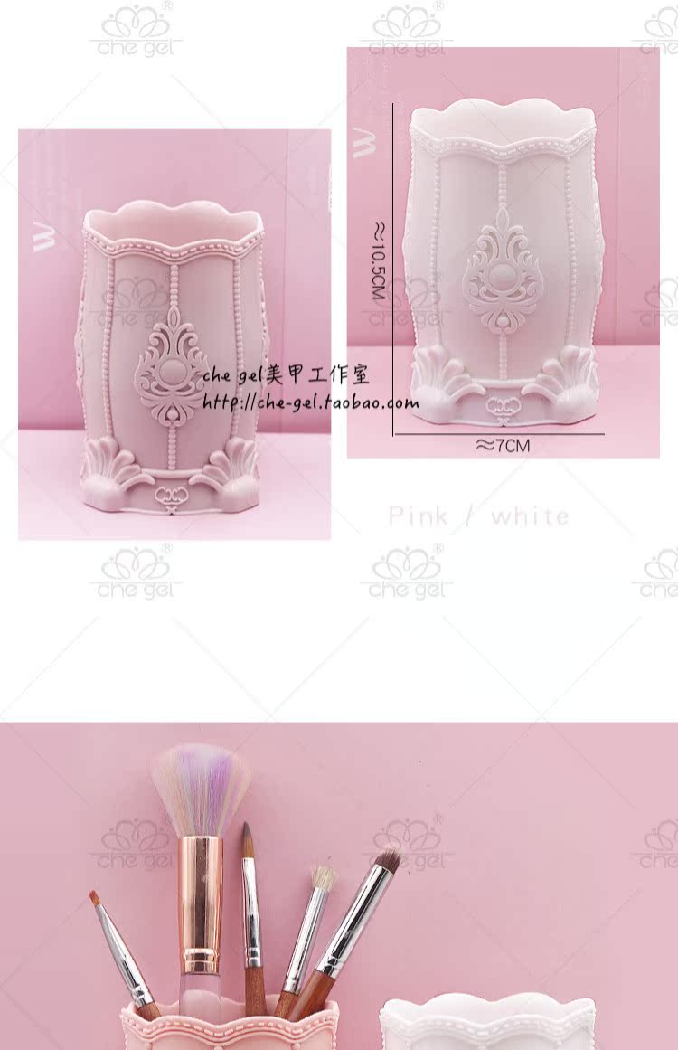 Nhật Bản mới cô gái cung điện mờ kẹo màu bút giữ bụi bàn chải móng tay lưu trữ thùng công cụ móng tay - Công cụ Nail bộ làm nail tại nhà