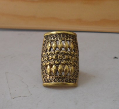 Pure hand-made brass ring Copper ring Hollow carved women's copper ring vintage style brass ring