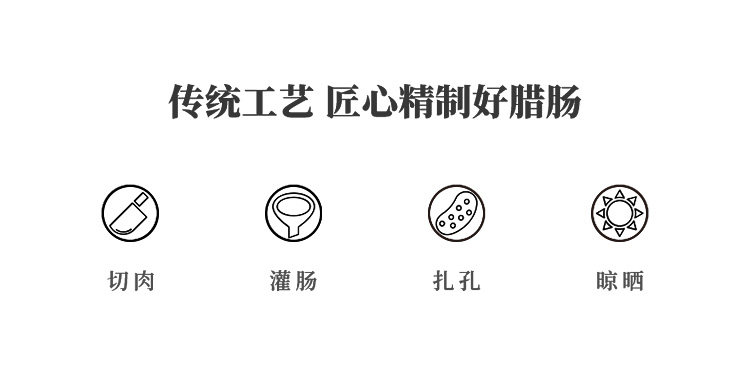 中华老字号 立丰 7分瘦 广式优级腊肠 500g 纯肉无大豆蛋白 图2