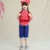 Quân sự và dân sự sản xuất hàng loạt công nhân nông dân cô gái làng Hồng quân trang phục biểu diễn Trẻ em của Little Red Army Eighth Route Army trang phục biểu diễn cha mẹ và con cái 