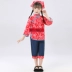 Quân sự và dân sự sản xuất hàng loạt công nhân nông dân cô gái làng Hồng quân trang phục biểu diễn Trẻ em của Little Red Army Eighth Route Army trang phục biểu diễn cha mẹ và con cái 