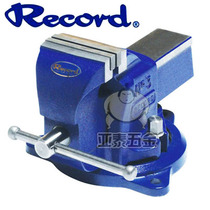 British RECORD brand movable table vise with turntable chassis Heavy-duty movable table vise with anvil table