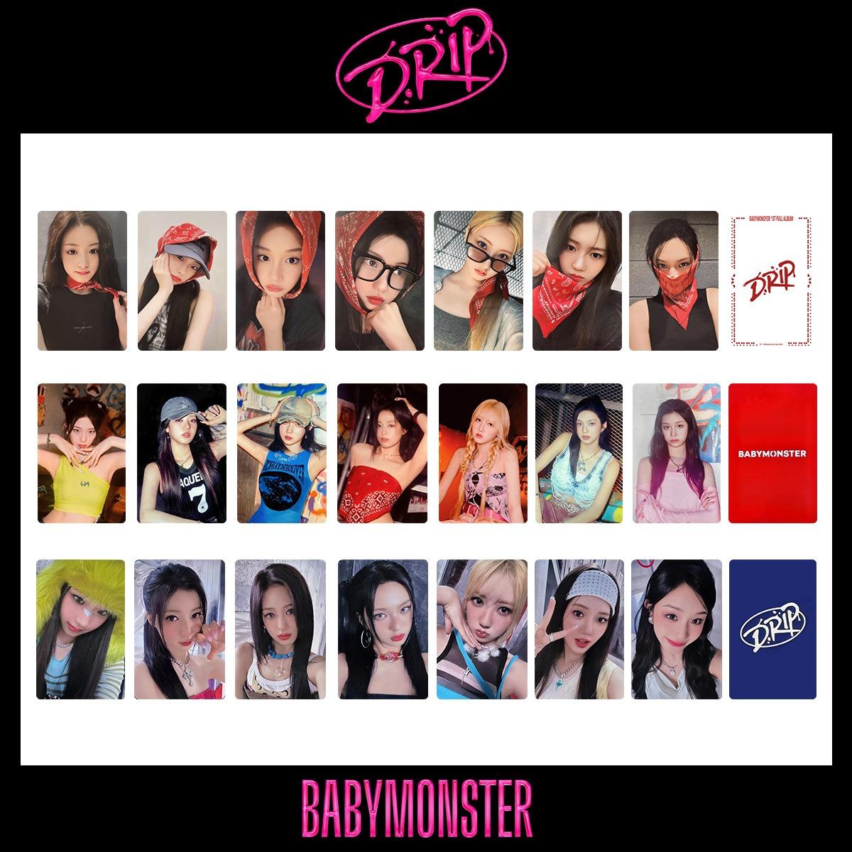 BABYMONSTER宝怪Drip专辑小卡角露茶贤RUKA郑雅娴ASA申厦蓝李茶仁
