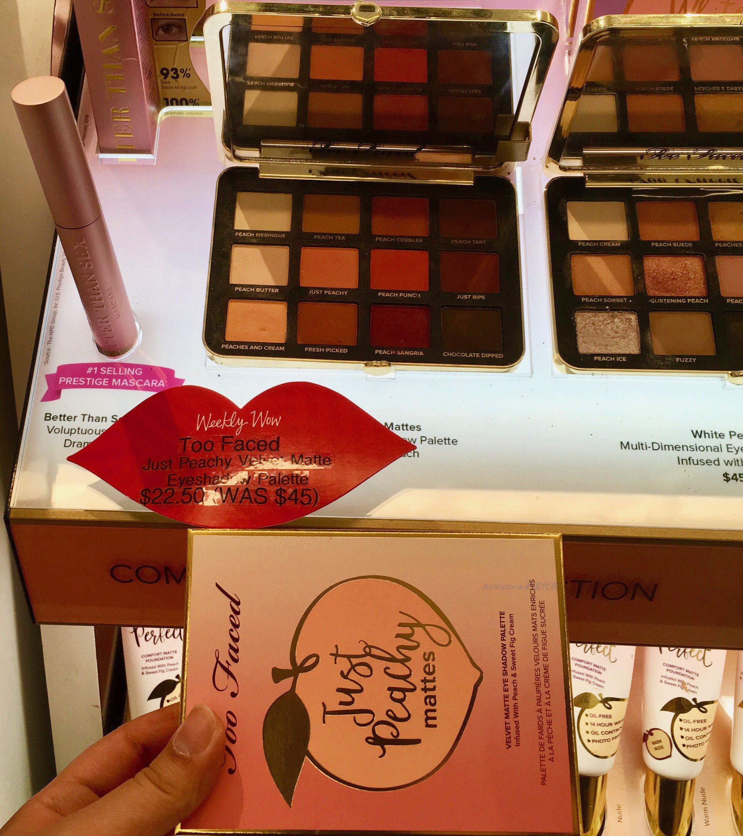 Now Too Faced Peach Chocolate First Generation Second Generation Heart Eyeshadow Palette JUST PEACHY