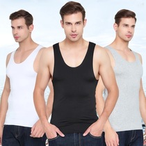 Ice silk seamless mens vest mens summer slim tight-fitting youth sports hurdles sleeveless underwear undercover sweatshirt