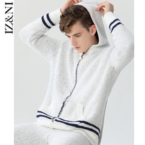 IIZZINI 2021 pyjamas for mens winter long sleeves soft cotton and warm minimis to cap long pants home suit suit