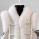 2025 winter new fashion slimming imitation fox fur national style buckle temperament vest young style