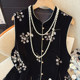 Real shot of new Chinese style sequin embroidered vest vest for women autumn new style velvet heavy industry national style top women's jacket