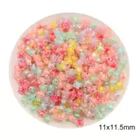 Пятиконечные звезды прозрачные пластинчатые 11мм примерно 83 шт.