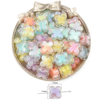 Прозрачный четырехлепестковый цветок AB 15мм 10 шт.