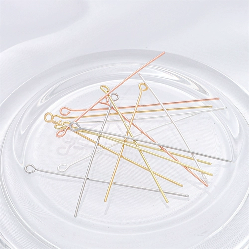 Игла для бисера ручной работы, китайская шпилька, серьги, аксессуары, 14 карат, 18 карат