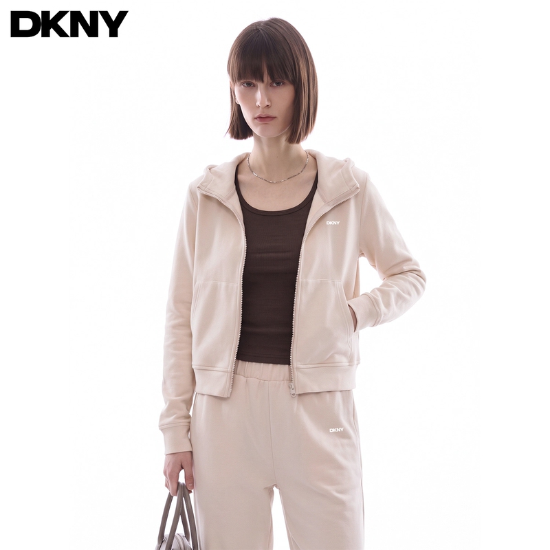 Dkny American-Style Double-Sided Fleece Lazy Suit Short Cardigan Hooded Sweatshirt/Casual Straight-Leg Pants Dkny American-Style Double-Sided Fleece Lazy Suit Short Cardigan Hooded Sweatshirt/Casual Straight-Leg Pants