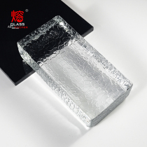 Solid crystal brick hot-melt transparent glass brick-and-mortar Bench Glass Brick Landscape Background Wall Decoration Building Materials