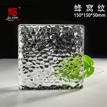 Square Crystal Brick Light Transmission Opaque opaque Shadows Wall Solid Glass Brick Transparent Brick Bar Counter Background Wall Brick