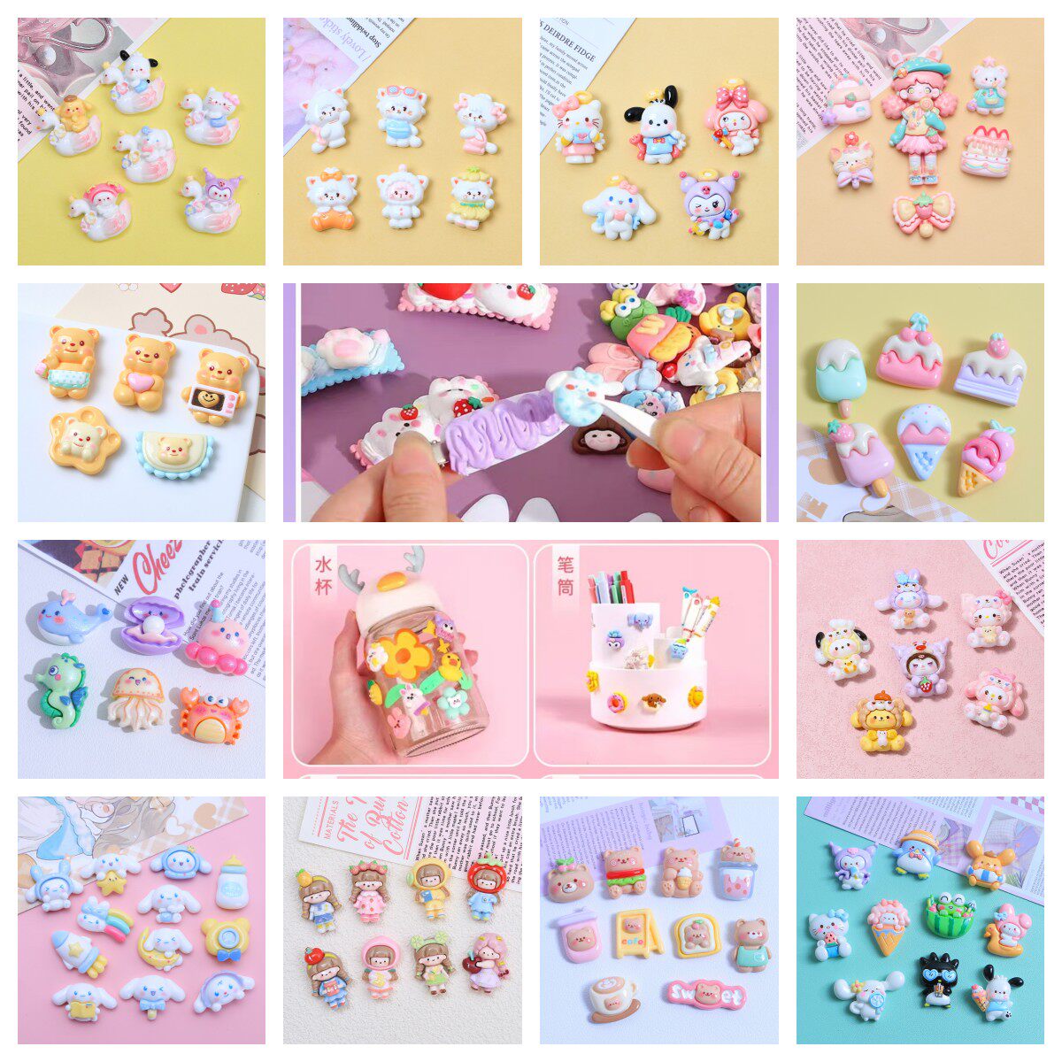 Spooky Cute Sanrio Monster Food Resin Charms for DIY Phone Cases & Crafts! - Taobao product photo 8
