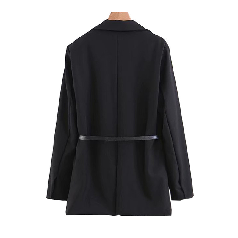 ZA home Phong cách châu Âu và Mỹ mùa thu 2018 mới dành cho nữ thời trang mới với thắt lưng blazer dài tay 07939350800 - Business Suit đầm thiết kế cao cấp