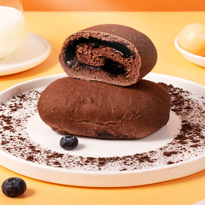 【澪食光】全麦黑巧蓝莓欧包150g*2