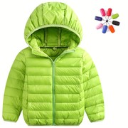 Toddler băng quanh cổ áo câu chuyện cổ tích 2018 trẻ em trên đầu gối 5 siêu mỏng không gian trẻ em siêu nhẹ xuống áo khoác nam màu đỏ thẫm 1.