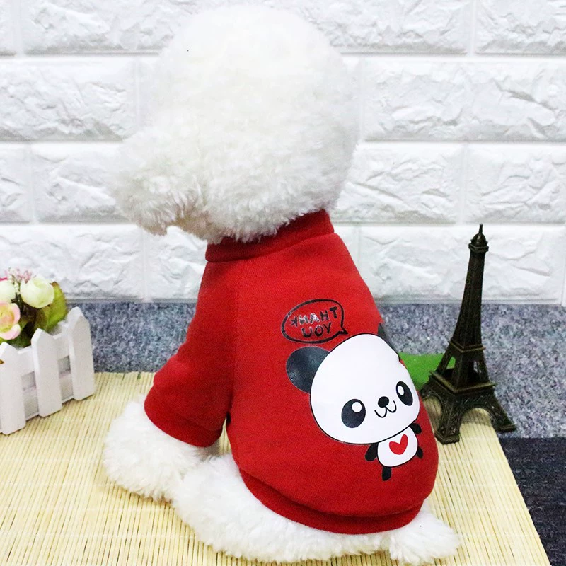 Japan Dog Puppy Teddy Puppy Summer Two-Piece Bichon Pet Quần áo Puppy Quần áo Áo len Cat - Quần áo & phụ kiện thú cưng