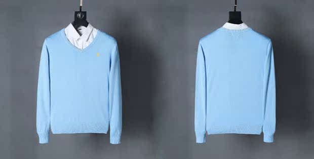 Áo cotton mùa đông Paul V-cổ chạm đáy áo len dài tay Hàn Quốc áo len thủy triều Slim kinh doanh áo len nam - Hàng dệt kim áo khoác nam