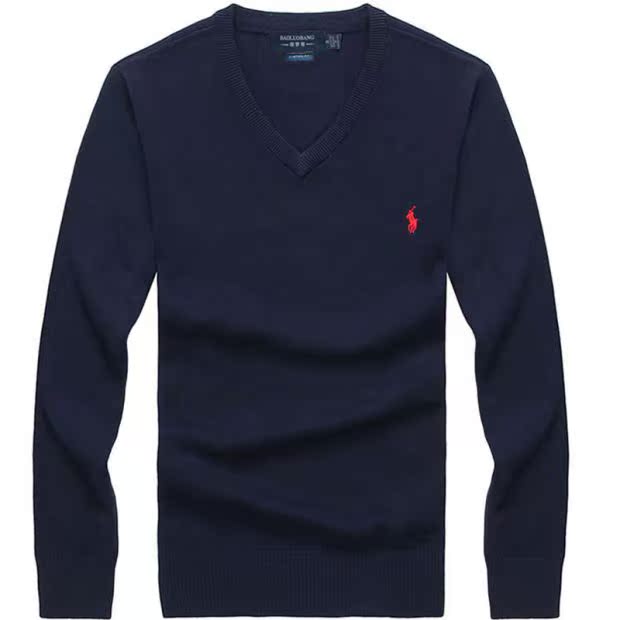 Áo cotton mùa đông Paul V-cổ chạm đáy áo len dài tay Hàn Quốc áo len thủy triều Slim kinh doanh áo len nam - Hàng dệt kim áo khoác nam