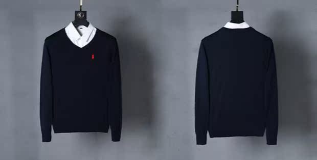Áo cotton mùa đông Paul V-cổ chạm đáy áo len dài tay Hàn Quốc áo len thủy triều Slim kinh doanh áo len nam - Hàng dệt kim áo khoác nam