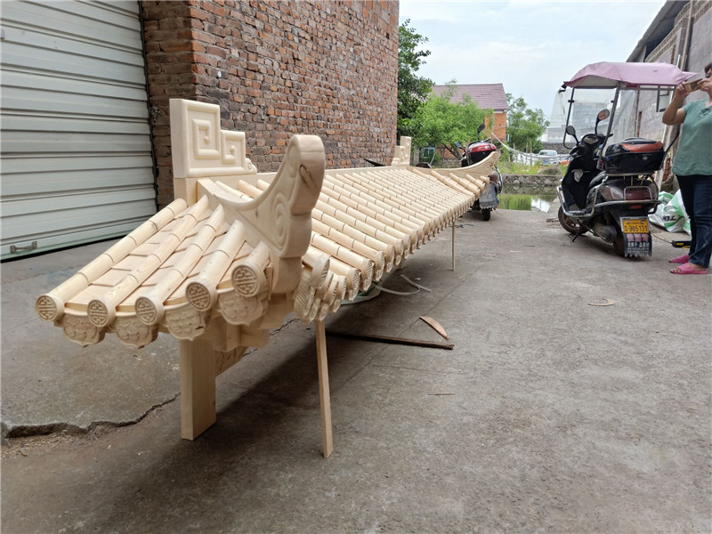 Dongyang wood carving Chinese imitation antique solid wood eatery door head ancient building decoration fake flying eaves and corner-angle character plaque custom-made