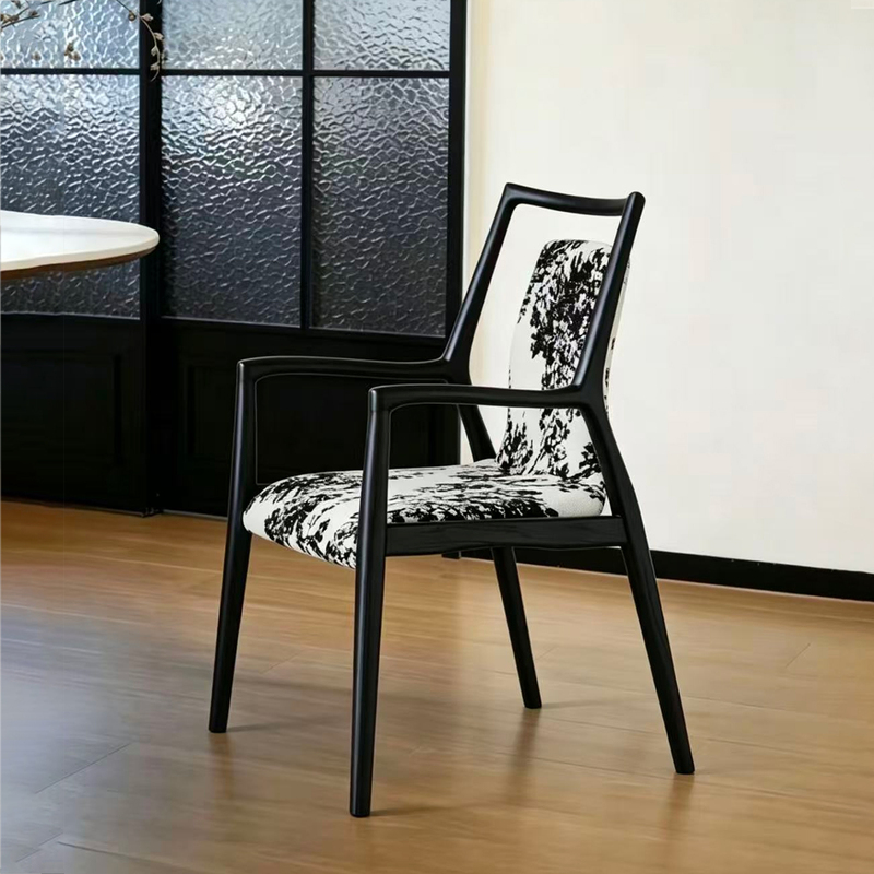 Frn/Minimalist Solid Wood Dining Chair for Home, Quiet Style, Hotel Leather Leisure Chair, New Chinese Style Master Tea Chair with Backrest Frn/Minimalist Solid Wood Dining Chair for Home, Quiet Style, Hotel Leather Leisure Chair, New Chinese Style Master Tea Chair with Backrest