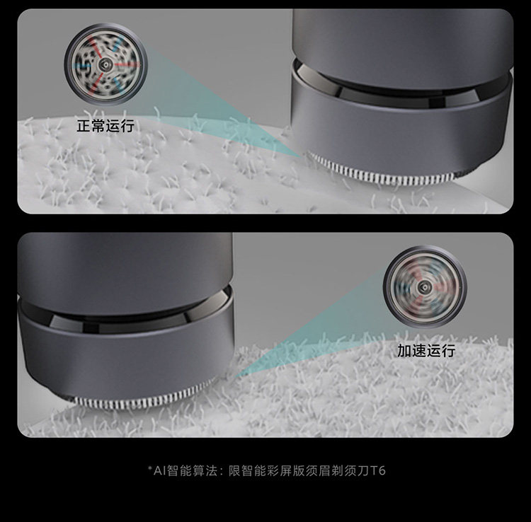 须眉 T6剃须刀 智能变速防水便携 图3